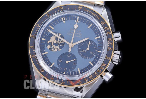0 0 0 OMSP00318 OMF Speedmaster Moon Watch Limited Ed SS/SS Blue Venus 75 H/W 