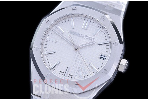 AP15510-051 TOP-F AP15510ST 50th Anniversary Royal Oak Automatic SS/SS White Asian Clone DD Calibre 4302 28800bph