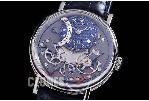 0 0 0 0 BR19201 ZF Tradition Retrograde Seconds 7097 SS/LE Black/Steel Seagull Custom Automatic