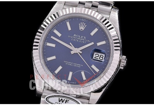 0 0 0 0 0 R41DJS-3235-504J WFF 904L Steel Datejust 41mm 126334 SS/SS Fluted/Jubilee BlueSticks SH 3235