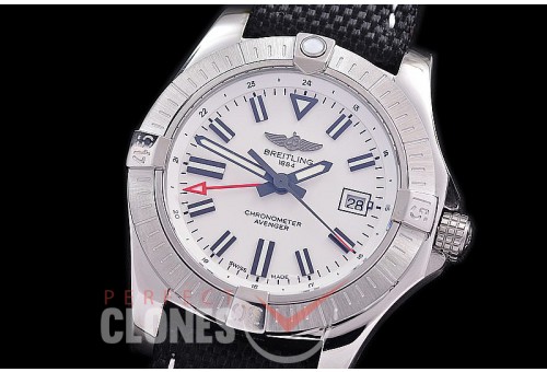 0 0 0 0 0 0 BLSA-43-031N ANF/OXF Avenger Automatic GMT 43mm SS/NY White Sticks Asia 2836