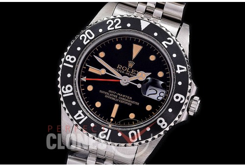 0 0 0 0 0 RLGV00714J ANF/OXF Vintage GMT Master 1675 Black Dial, Black Bez Jubilee Asian 2836