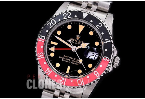0 0 0 0 0 RLGV00702J-B ANF/OXF Vintage GMT Master 1675 Black Glit Dial, Black/Red Bez Jubilee Asian 2836