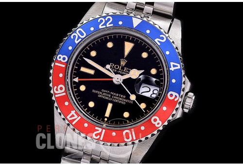 0 0 0 0 0 RLGV00716J ANF/OXF Vintage GMT Master 1675 Black Dial, Blue/Red Bez Jubilee Asian 2836