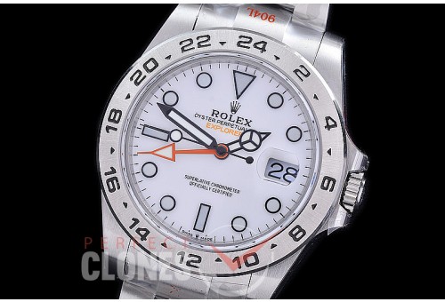 0 0 0 0 0 RLEX00931 GMF 904L Steel 216570 CHS Explorer II SS/SS White SA 3187