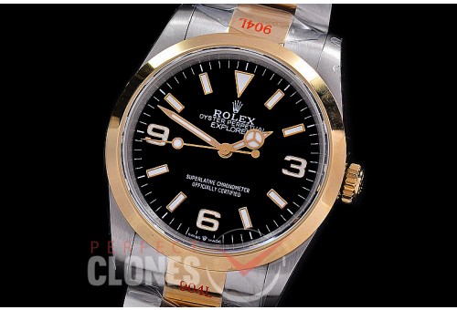 0 0 0 0 0 RLEX-36-006 GMF 904L Steel Explorer 1 36mm 124273 SS/YG/SS Black SH 3230