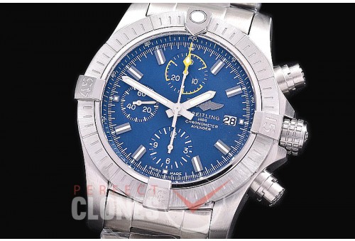 BLSA-43-104S ANF/OXF Avenger Chronograph 43 SS/SS Blue Sticks A-7750