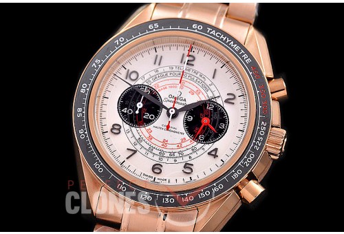 0 0 0 0 0 0 OMSP00916 Speedmaster Chronoscope RG/RG White OS20 Quartz