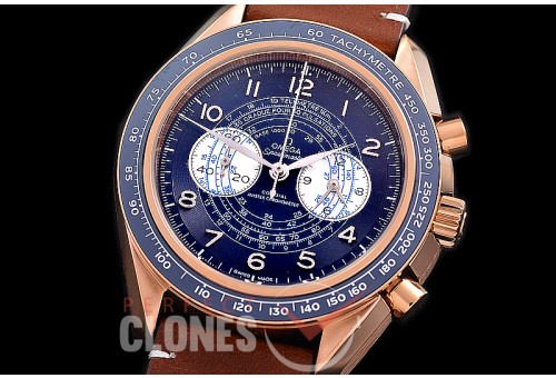 0 0 0 0 0 0 OMSP00918L Speedmaster Chronoscope RG/LE Blue OS20 Quartz