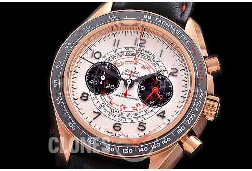 0 0 0 0 0 0 OMSP00916L Speedmaster Chronoscope RG/LE White OS20 Quartz