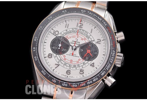0 0 0 0 0 0 OMSP00906 Speedmaster Chronoscope SS/RG White OS20 Quartz