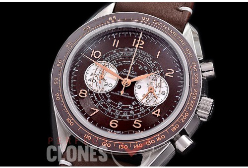 0 0 0 0 0 0 OMSP00904L Speedmaster Chronoscope SS/LE Brown OS20 Quartz