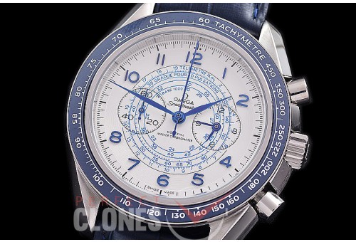 0 0 0 0 0 0 OMSP00902L Speedmaster Chronoscope SS/LE White OS20 Quartz