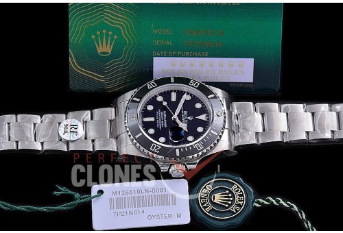 RLS-41-0051 RF 904L Steel 2020 41mm Submariner 126610LN SS/SS Black SA 3235 