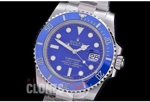0 0 0 0 0 0 0 0 0 0 0 RLSS00303 BP 904L Steel Smurf Submariner 116619LB SS/SS Blue SH 3135
