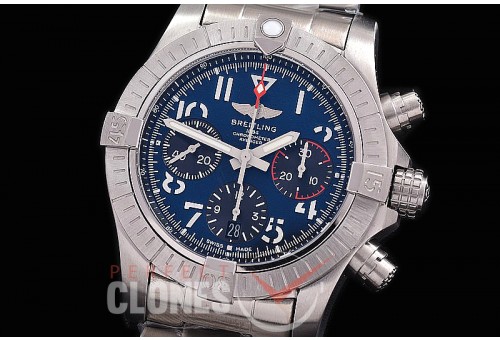 BLSA-B01-103S ANF/OXF Avenger B01 Chronograph SS/SS Blue Num A-7750 28800