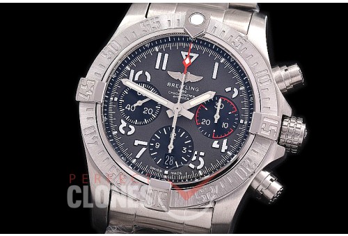 BLSA-B01-102S ANF/OXF Avenger B01 Chronograph SS/SS Anthracite Grey Num A-7750 28800