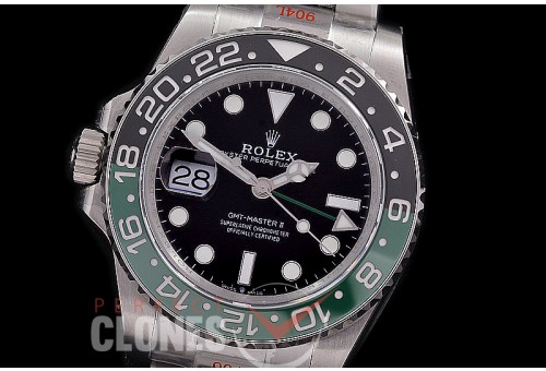 0 0 0 0 0 RLGS00925 GMF V6 904L Steel Lefty GMT 126720VTNR "Sprite" SS/SS/Oyster Black VR 3285 CHS