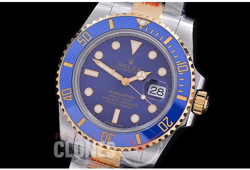 0 0 0 0 0 0 0 0 0 0 0 RLST00302 BP 904L Steel Submariner 116613LB SS/YG Blue SH 3135