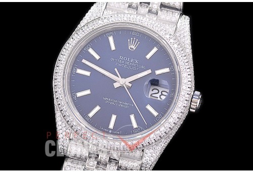 0 0 R41DJS-014J BP 904L Steel 126334 Diam/Jubilee SS/SS/Diam Blue Sticks Asian 2824