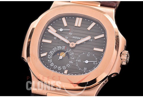 0 0 0 0 0 0 0 PP-5712-026 ZF Nautilus 5712 Date/Moon Phase Power Reserve RG/LE Brown Asian Customized Calibre 240