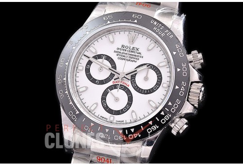 0 0 0 RLDS-4130-851 QF V3 904L Steel Daytona 116500LN SS/CER/SS White Sticks 4130 Superclone - 72 Hours Power Reserve Movement 