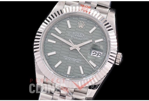 0 0 0 0 0 R41DJS-3235-209 GMF 904L Steel Datejust 41mm 126334 SS/SS Fluted/Jubilee Fluted Green Sticks VR 3235 