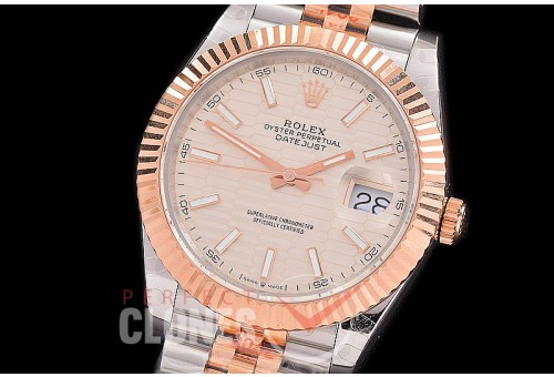 0 0 0 0 0 R41DJTR-3235-207 GMF 904L Steel Datejust 41mm 126331 ∫SS/RG Fluted/Jubilee Fluted Rose Gold Sticks SH 3235