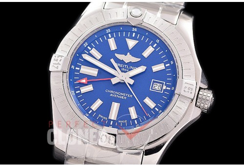 0 0 0 0 0 0 BLSA-43-033 ANF/OXF Avenger Automatic GMT 43mm SS/SS Blue Sticks Asia 2836 