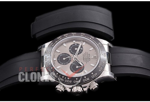 0 0 0 RLDS-4130-858R QF V3 904L Steel Daytona 116519LN SS/CER/RU Grey Sticks 4130 Superclone - 72 Hours Power Reserve Movement 