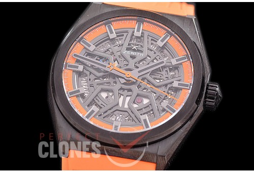 0 0 0 0 0 0 0 ZN-DFC-126R Defy Classic Automatic PVD/RU Black Skeleton / Orange Miyota 9015 Modified 