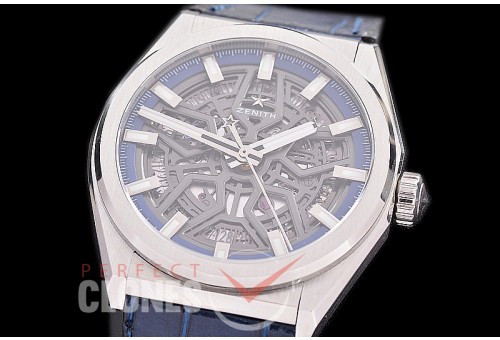 0 0 0 0 0 0 0 0 0 0 0 ZN-DFC-103 Defy Classic Automatic SS/LE Black Skeleton / Blue Miyota 9015 Modified 