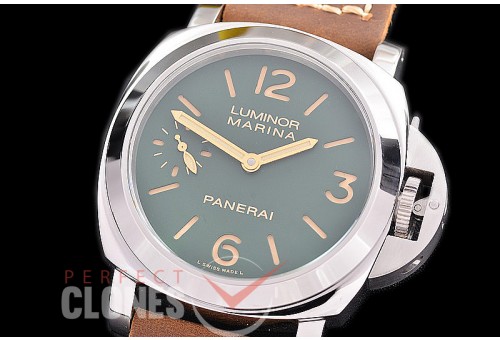 PN911T02 HWF Pam 911 Last one for Paneristi T Series Luminor Marina 8 Days SS/LE Green A-6497