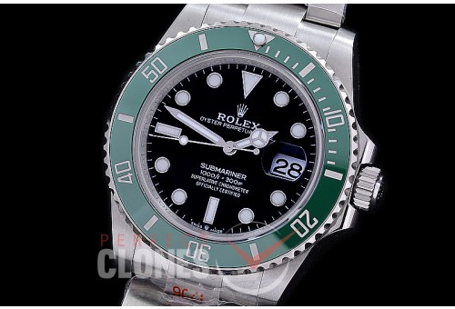 RLS-41-0072 QF 904L Steel 2020 41mm Submariner 126610LV SS/SS Black SA 3235 