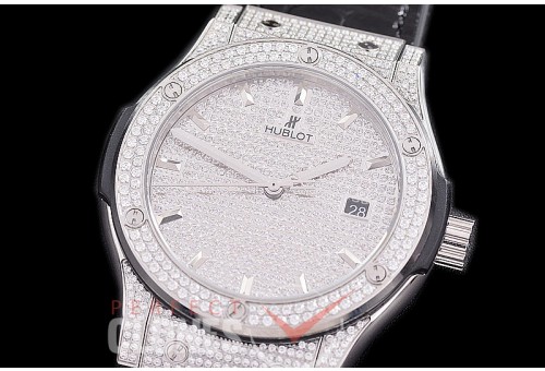 HBFS-42-0008 ANF/OXF Classic Fusion King Diamond Paved SS/Diam/LE Diam Asian Clone 2892 - Real Diamonds !!! 