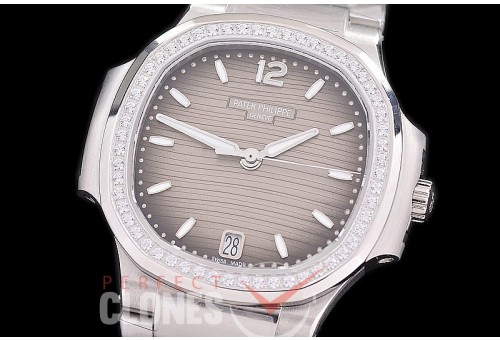 PP-7118-002D 3KF Nautilus Ladies 7118 SS/SS Grey Asian Clone Calibre 324SC