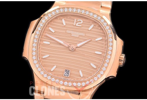 PP-7118-015D 3KF Nautilus Ladies 7118 RG/RG Rose Gold Asian Clone Calibre 324SC