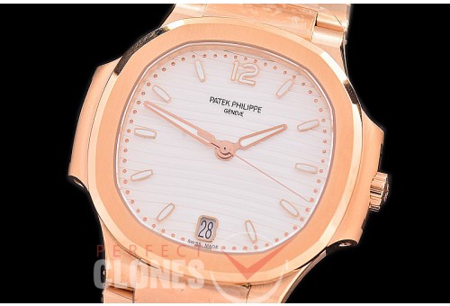 PP-7118-011 3KF Nautilus Ladies 7118 RG/RG White Asian Clone Calibre 324SC