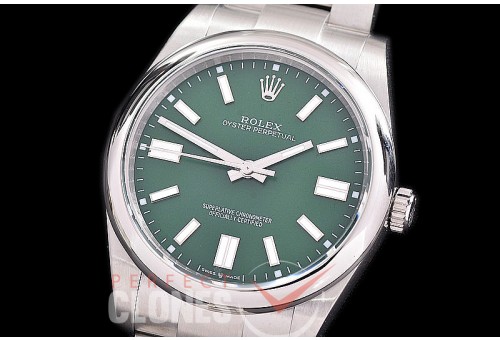 RLOY-41-024S GMF 904 Steel Osyter Perpetual 41mm 124300 SS/SS Green Sticks VR 3230 
