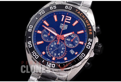 0 TGF1-00805A Indy 500 Indianapolis Speedway Special Ed Chronograph SS/SS Black-Orange OS 20 Qtz