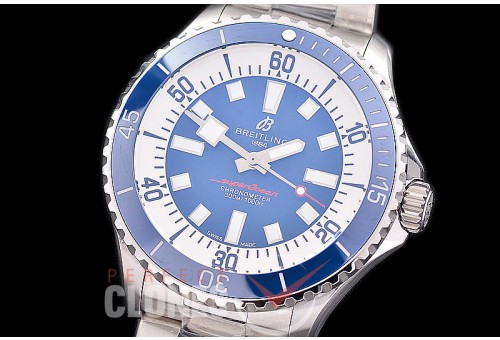 BLSO-44-103 TF Superocean Automatic 44mm SS/SS Blue Sticks Asia 2824