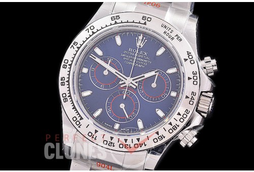 0 0 0 RLDS-4130-843 QF V3 904L Steel Daytona 116509BLSO SS/SS Blue Sticks 4130 Superclone - 72 Hours Power Reserve Movement 