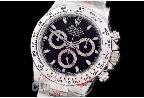 0 0 0 RLDS-4130-842 QF V3 904L Steel Daytona 116520 SS/SS Black Sticks 4130 Superclone - 72 Hours Power Reserve Movement 