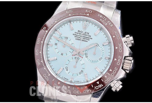 0 0 0 RLDS-4130-862 QF V3 904L Steel Daytona 116506BLDO 50 SS/CER/SS Ice Blue Baguette 4130 Superclone - 72 Hours Power Reserve Movement 