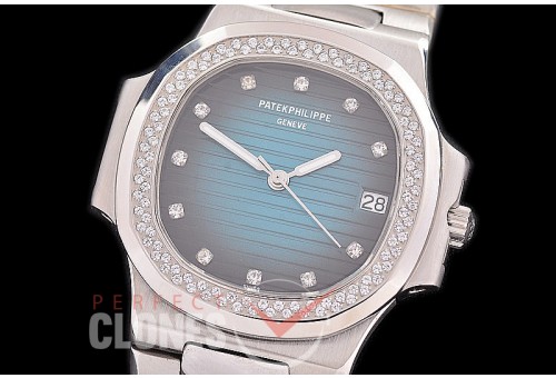 PPNTM-024 Nautilus Mid/ Size SS/SS Flamed Blue Diam A-2824