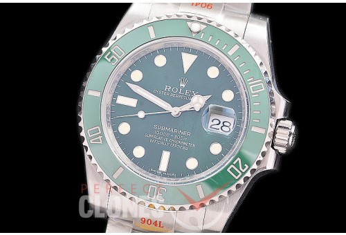 0 0 0 0 0 0 RLSS00912 NF V11 904L Steel Submariner 116610LN SS/SS Hulk Green A-2836 - Special Offer