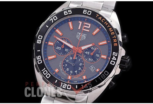 0 TGF1-00806 Indy 500 Indianapolis Speedway Special Ed Chronograph SS/SS Grey-Orange OS 20 Qtz