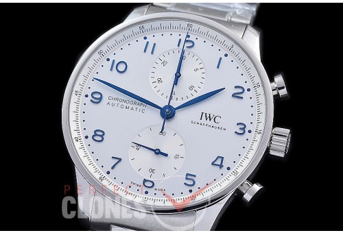 0 0 0 0 IWPG00012S ZF IW371617 Portugieser Chrono SS/SS White/Blue A-7750