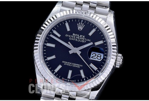 R36DJS-3235-052 XF/VSF 126234 904 Steel SS/SS Fluted/Jubilee Black Sticks VS 3235 - 72 Hours Power Reserve 