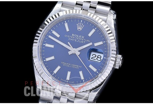 R36DJS-3235-054 XF/VSF 126234 904 Steel SS/SS Fluted/Jubilee Blue Sticks VS 3235 - 72 Hours Power Reserve 